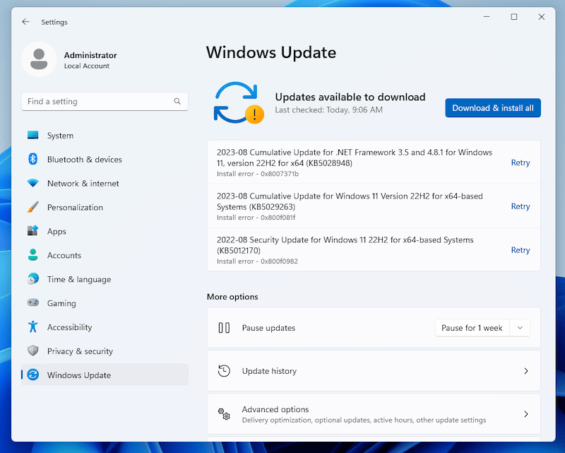 os update