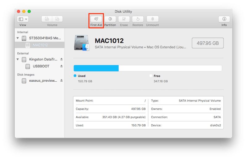 repair using disk utility 02