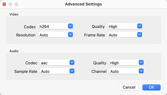 advanced settings