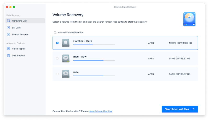 select a recovery solution