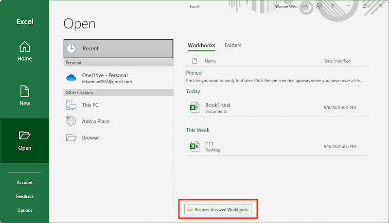 recover unsaved workbooks 01