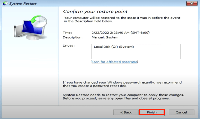 recover with system restore 04