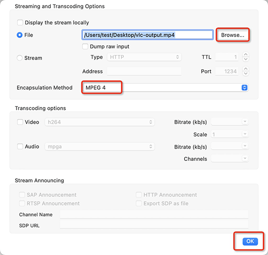 settings interface