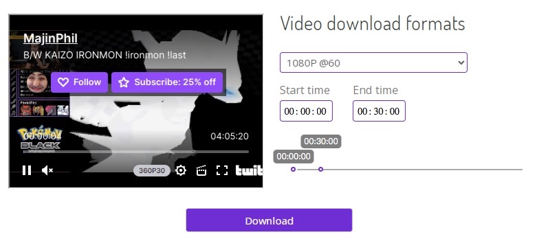 download twitch videos chrome
