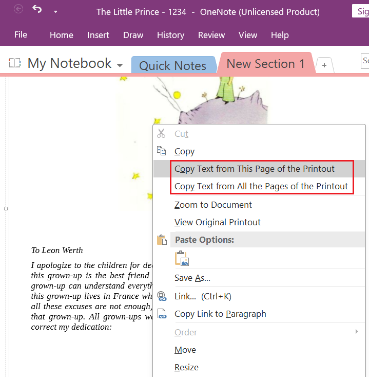 copy text from secured pdf onenote02