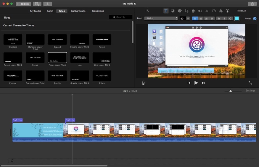 using imovie to add subtitles to mp4