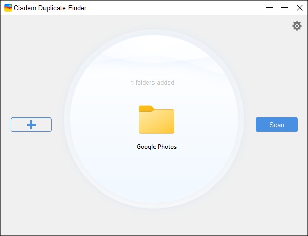 Google Photos folder is dragged into the software