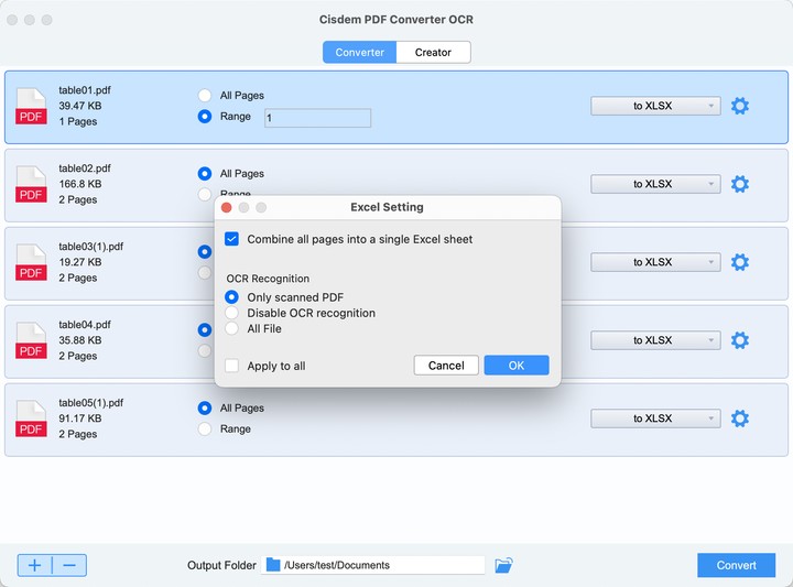 convert pdf to excel cisdem03