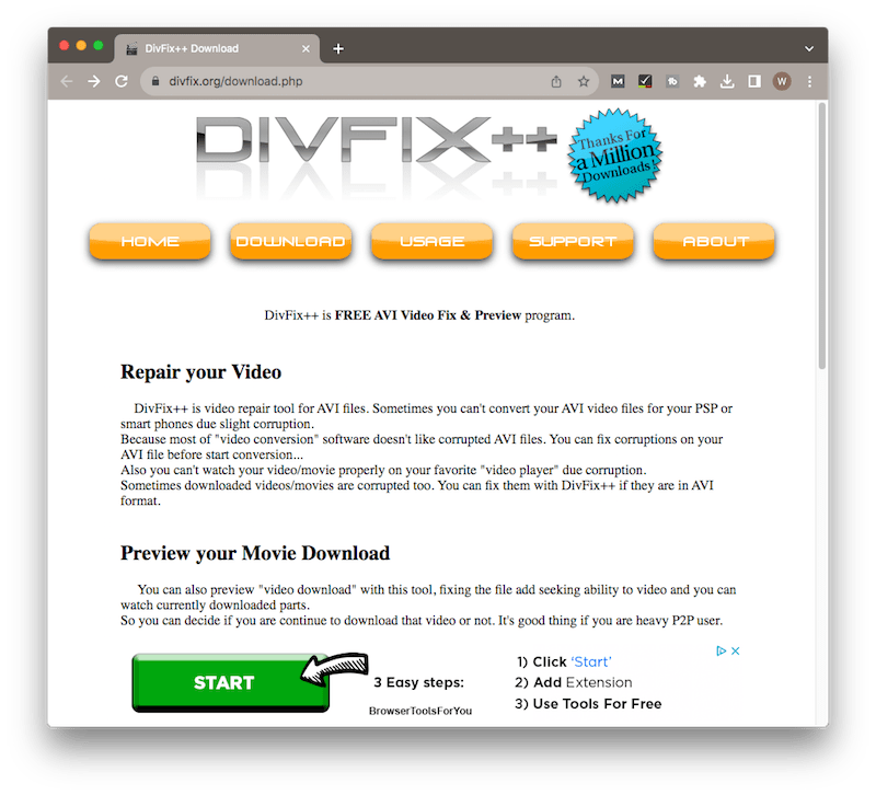 repair avi using divfix 01