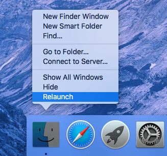 relaunch Finder