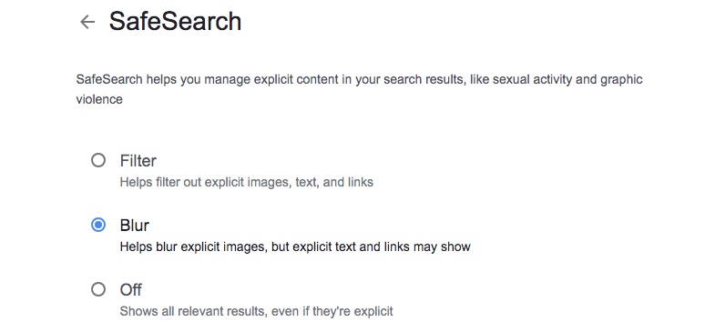Google SafeSearch