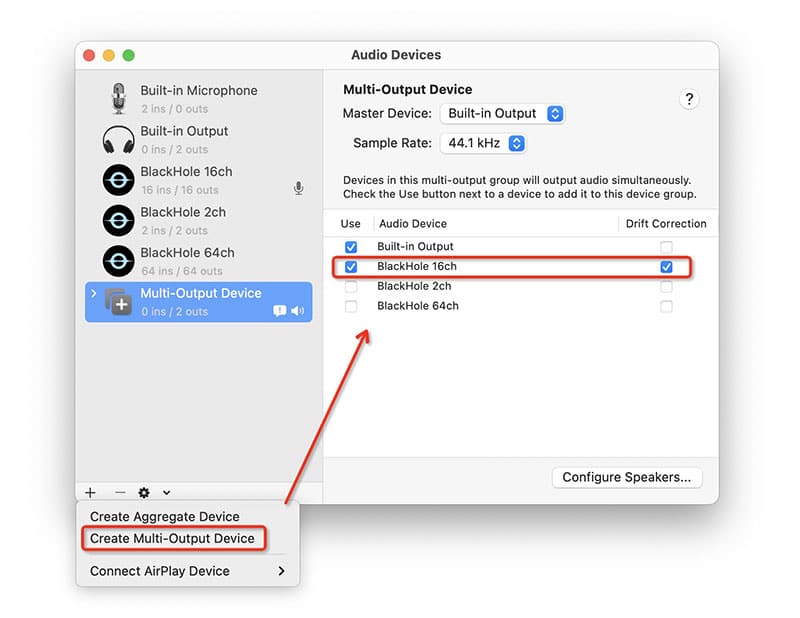 create multi-output device