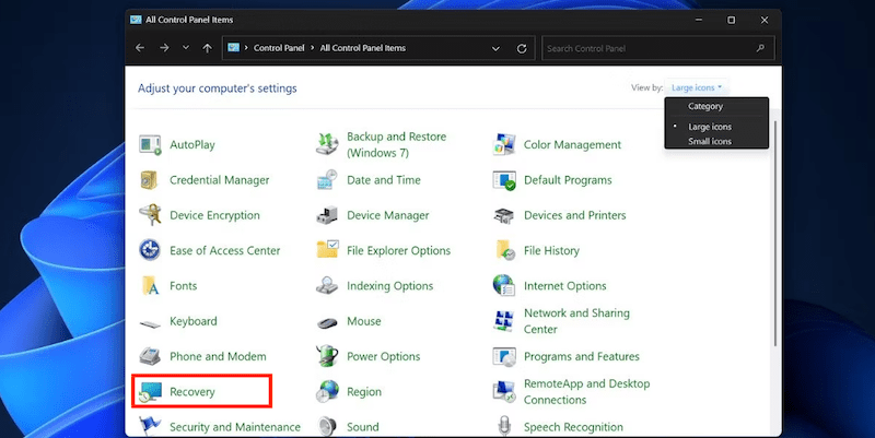 recover with system restore 01