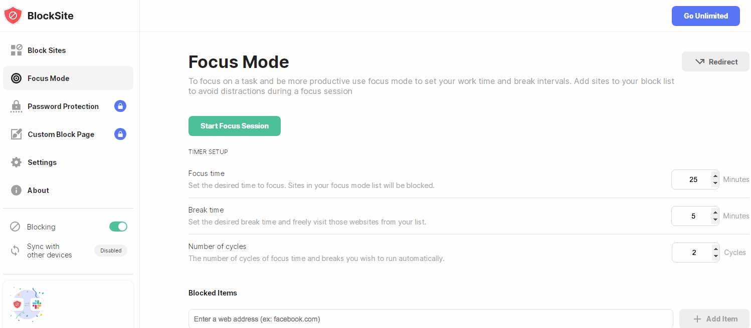 Focus Mode
