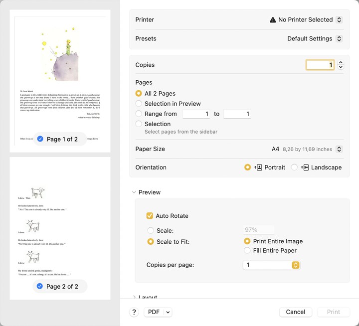 convert screenshot to pdf mac