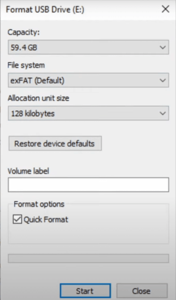 format sd card on windows 03