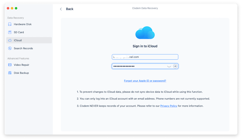 recover icloud notes with cisdem 02