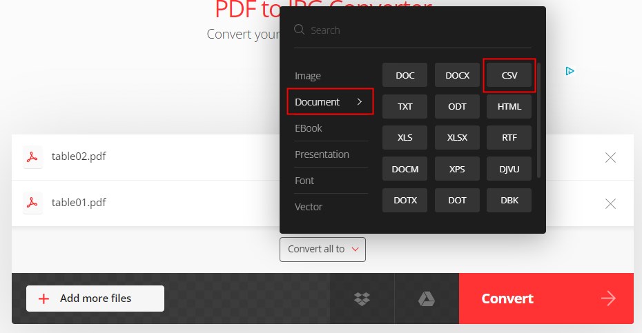 pdf to csv convertio02