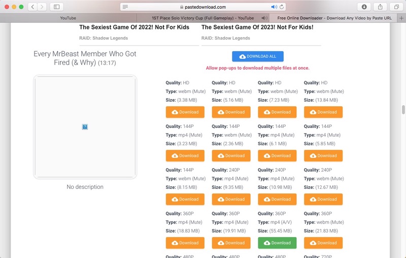 download videos from safari with pastedownload.com