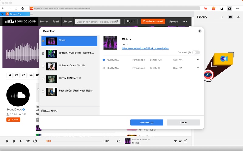 top 2 best soundcloud to mp3 converter step 02