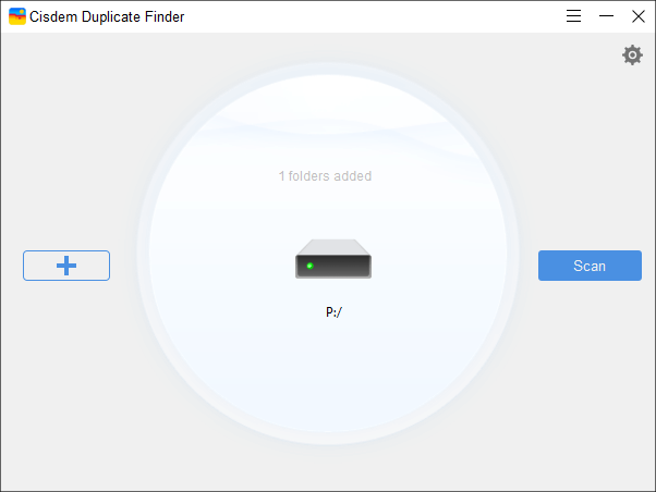 the window of Cisdem Duplicate Finder showing that pCloud Drive is added
