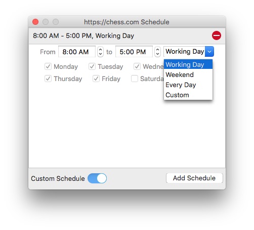 schedule feature