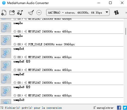 ajouter des fichiers wav dans mediahuman audio converter