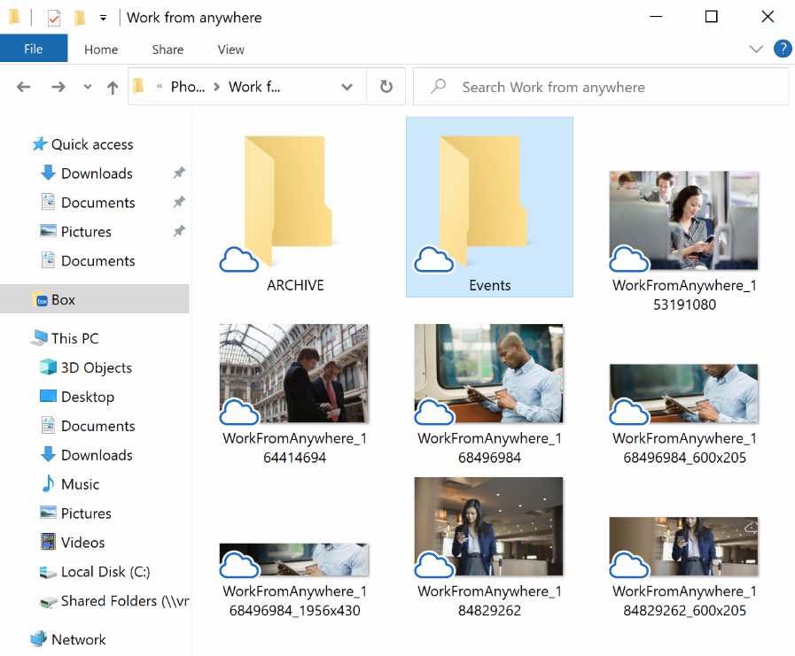 Open box in Windows Explorer