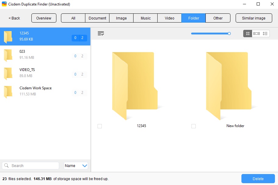 view found duplicate folders