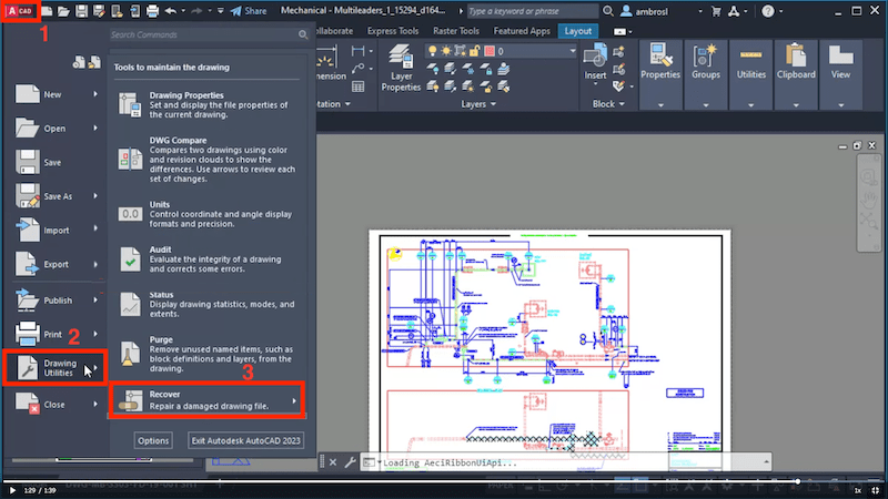 repair corrupted dwg 01