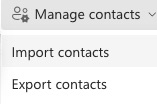 import contacts to Outlook.com