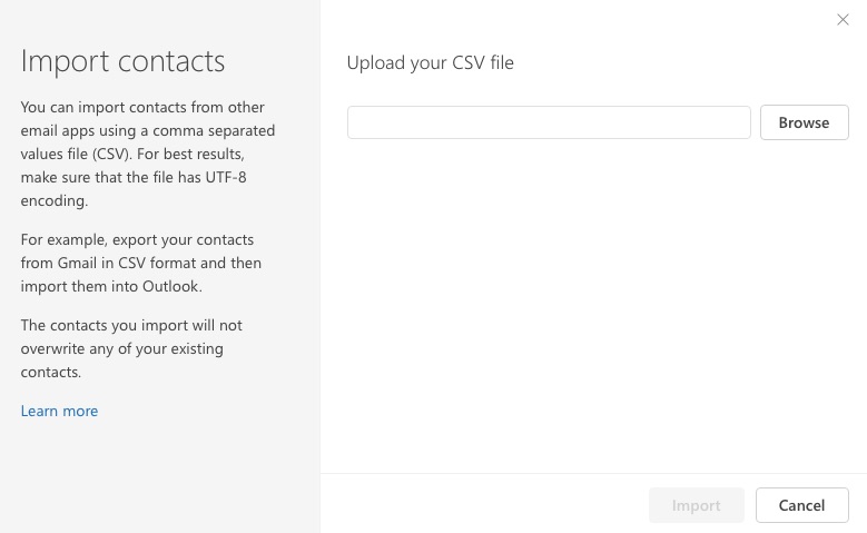 upload CSV file