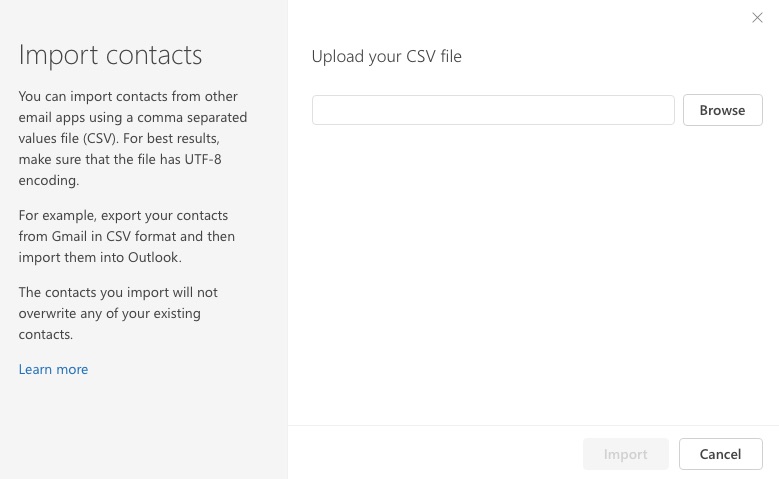 upload CSV file