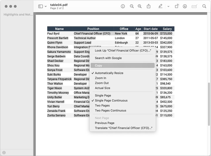 pdf to csv mac preview01