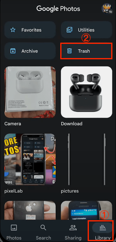 google photos trash mobile 01
