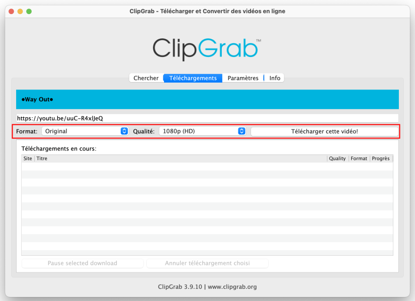 convertir youtube en mp3 avec clipgrab