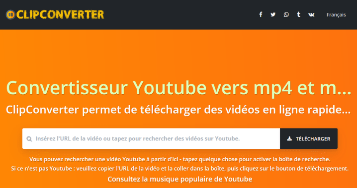 convertir youtube en mp3 avec clipconverter 01