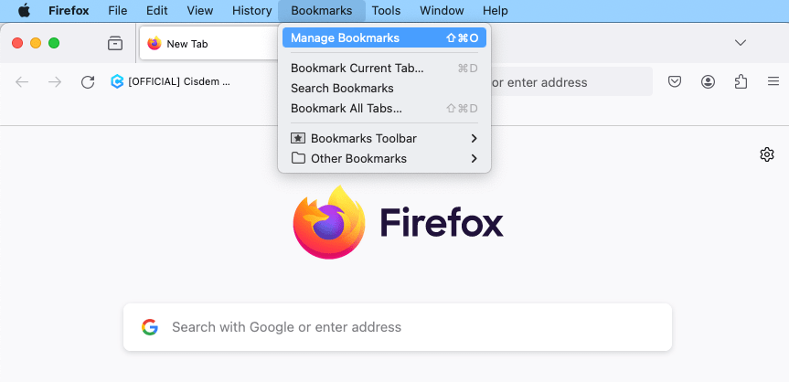 recover firefox bookmark cisdem 04