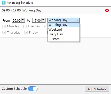 4chan schedule