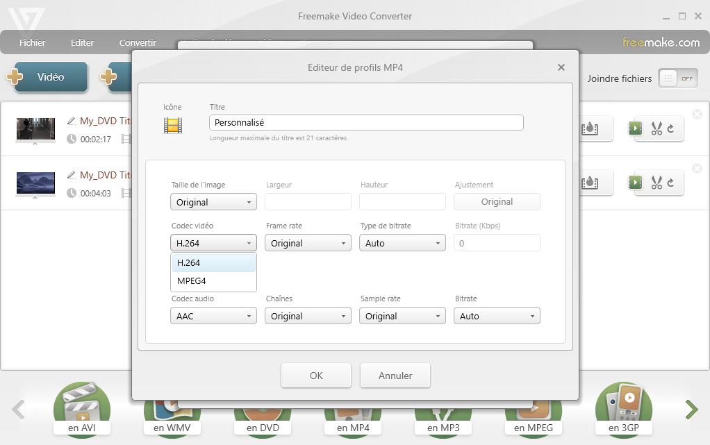 Convertir DVD en format numérique avec freemake