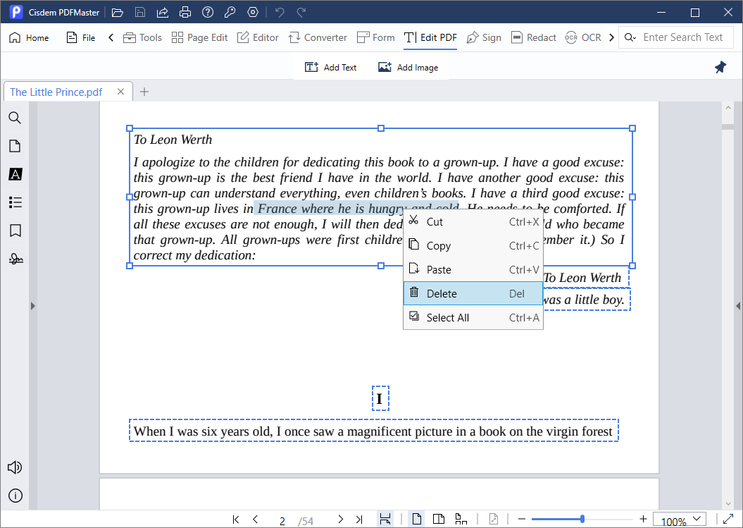 delete text in pdf cisdem02