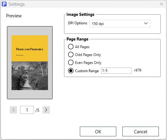 pdf to image setting