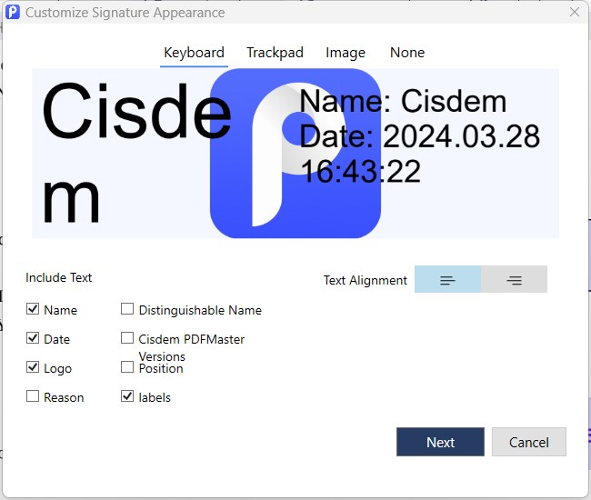 create a signature for pdf cisdem10