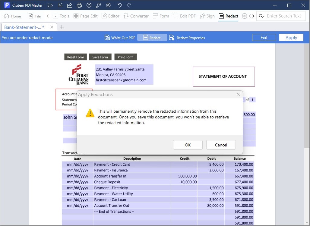 edit bank statement cisdem06