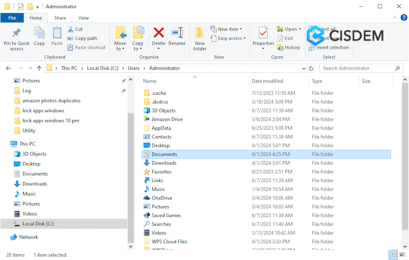 create new documents folder 01