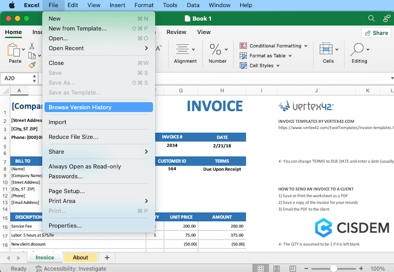 recover csv from previous version 01