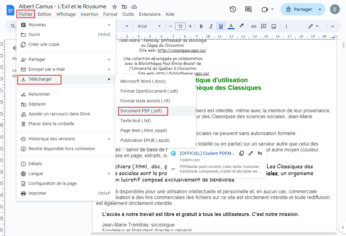ajouter le lien hypertexte à un pdf en ligne4