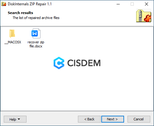 diskinternals zip repair 05