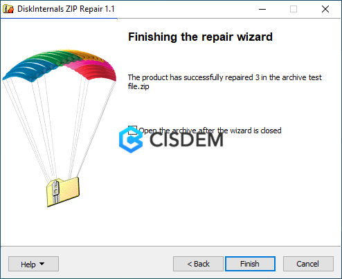 diskinternals zip repair 06