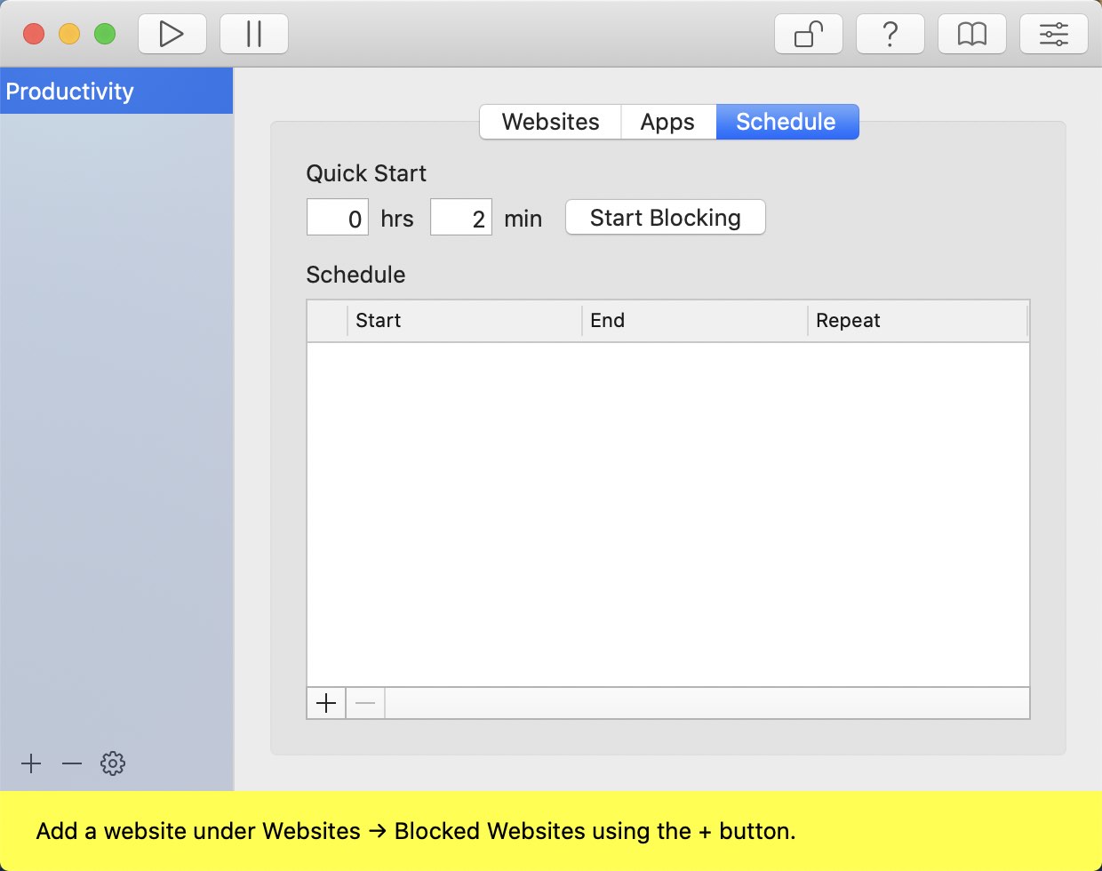 1Focus schedule blocking